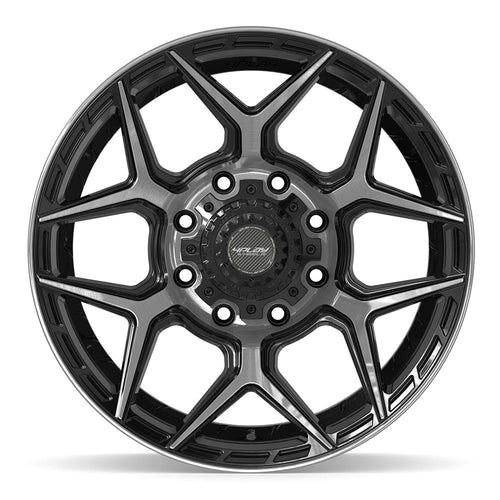4PLAY 4P06 20x9 8x170 0et Gloss Black Brushed with Tinted Clear Wheel - View 2