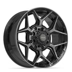4PLAY 4P06 20x9 8x170 0et Gloss Black Brushed with Tinted Clear Wheel