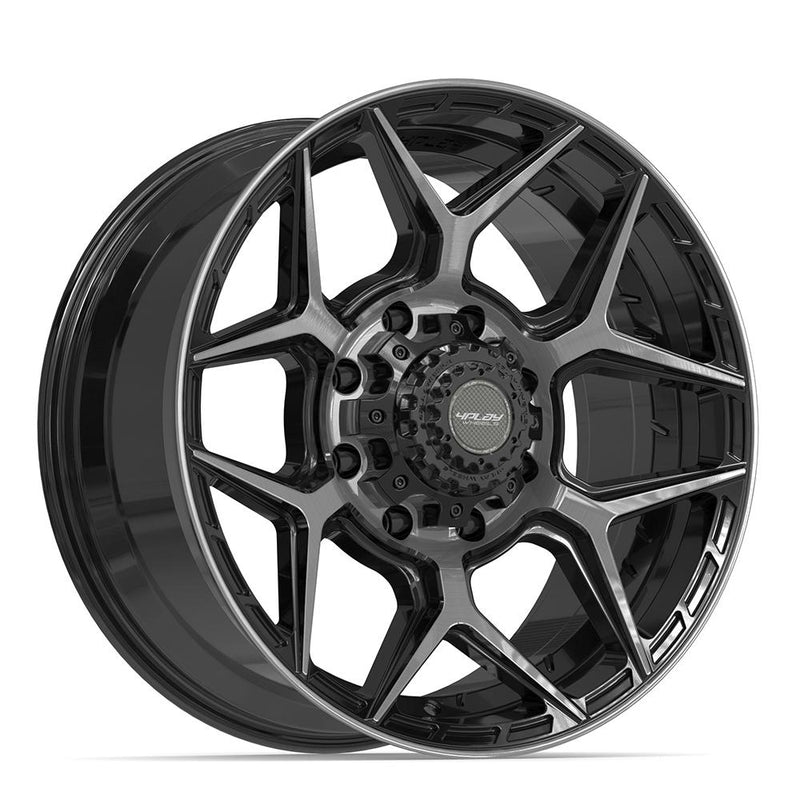 4PLAY 4P06 20x9 8x170 0et Gloss Black Brushed with Tinted Clear Wheel