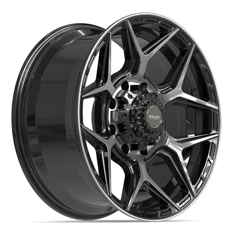 4PLAY 4P06 20x9 8x170 0et Gloss Black Brushed with Tinted Clear Wheel - View 3