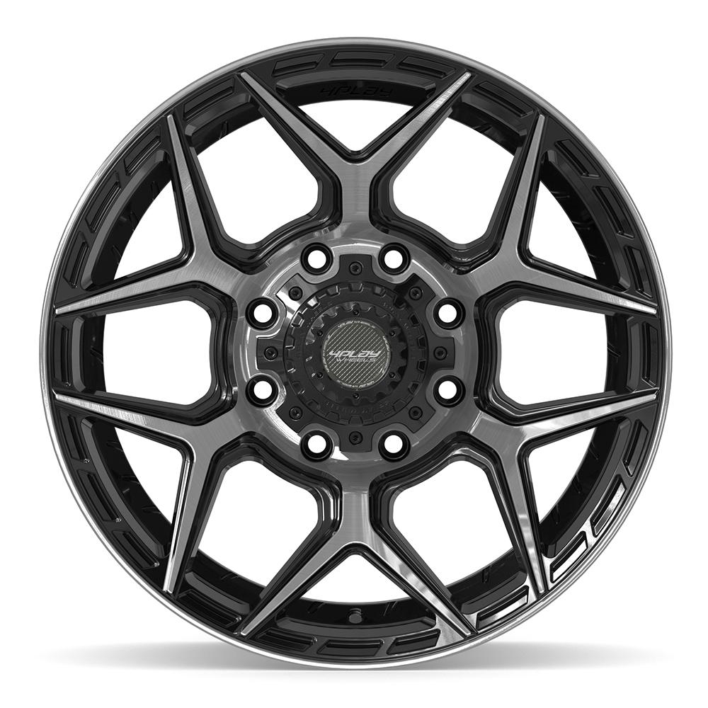 4PLAY 4P06 20x9 8x180 0et Gloss Black Brushed with Tinted Clear Wheel - View 2