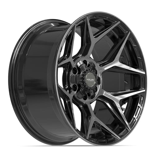 4PLAY 4P06 20x10 6x135 + 6x139.7 -18et Gloss Black Brushed with Tinted Clear Wheel - View 2