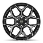 4PLAY 4P06 22x9 6x135 + 6x139.7 12et Gloss Black Brushed with Tinted Clear Wheel - View 2
