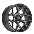 4PLAY 4P06 22x10 5x127 + 5x139.7 -18et Gloss Black Brushed with Tinted Clear Wheel