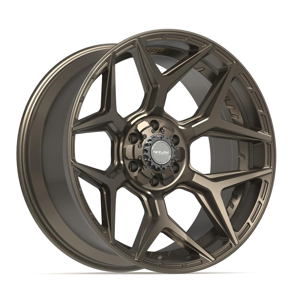 4PLAY 4P06 22x10 6x135 + 6x139.7 -18et Satin Bronze Wheel
