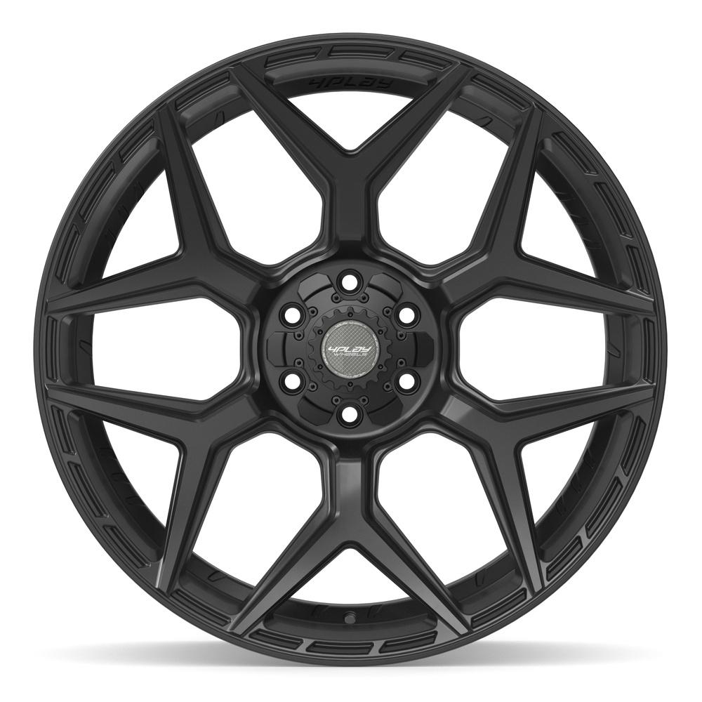 4PLAY 4P06 24x10 6x135 + 6x139.7 18et Satin Black Wheel - View 2