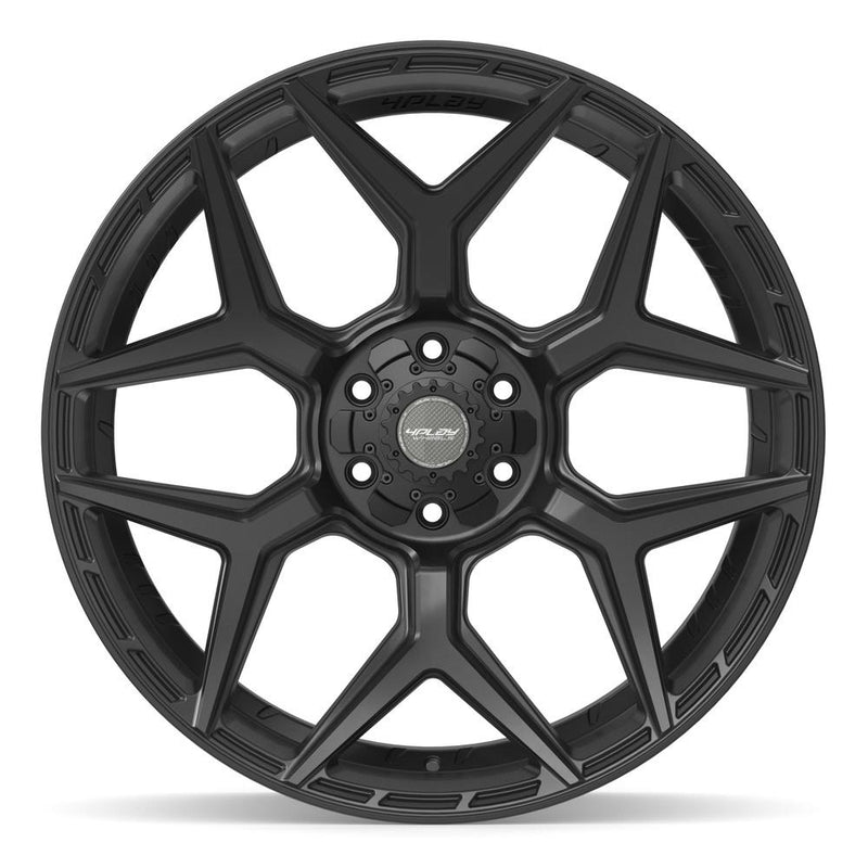 4PLAY 4P06 24x10 6x135 + 6x139.7 18et Satin Black Wheel - View 2
