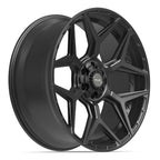 4PLAY 4P06 24x10 6x135 + 6x139.7 18et Satin Black Wheel - View 3