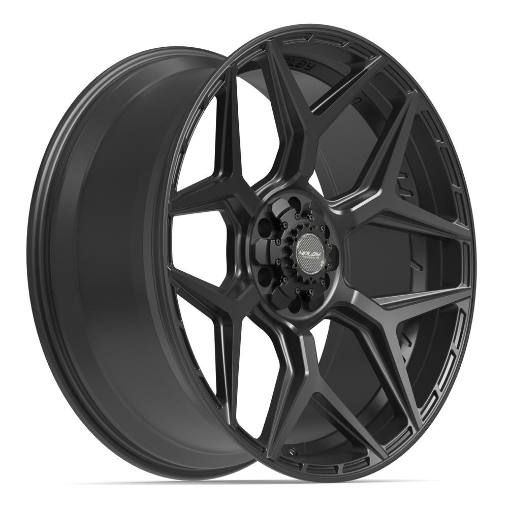 4PLAY 4P06 24x10 6x135 + 6x139.7 18et Satin Black Wheel - View 3