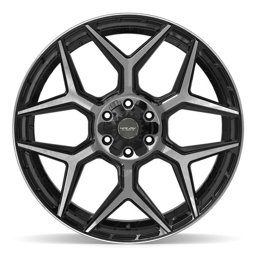 4PLAY 4P06 24x10 6x135 + 6x139.7 18et Gloss Black Brushed with Tinted Clear Wheel - View 2