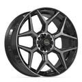 4PLAY 4P06 24x10 6x135 + 6x139.7 18et Gloss Black Brushed with Tinted Clear Wheel