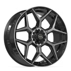 4PLAY 4P06 24x10 6x135 + 6x139.7 18et Gloss Black Brushed with Tinted Clear Wheel