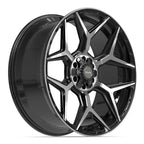4PLAY 4P06 24x10 6x135 + 6x139.7 18et Gloss Black Brushed with Tinted Clear Wheel - View 3