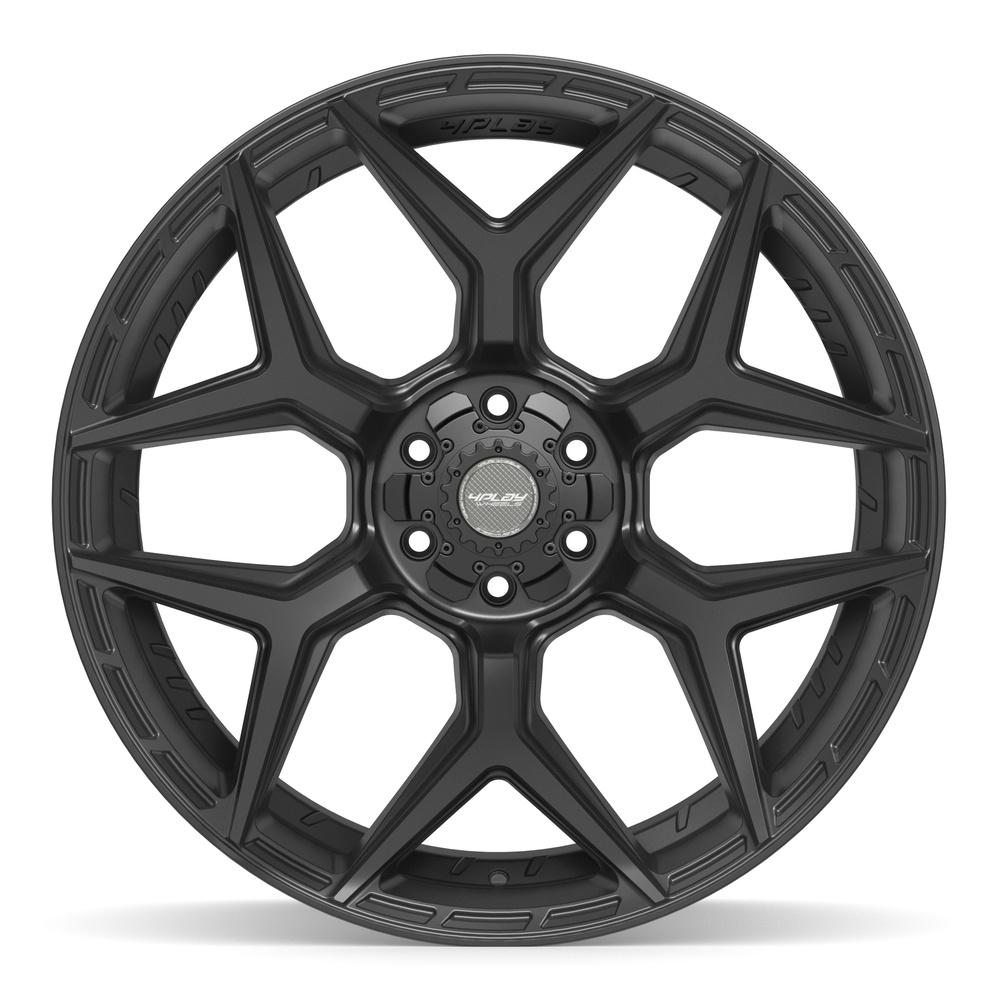4PLAY 4P06 24x12 6x135 + 6x139.7 -44et Satin Black Wheel - View 2