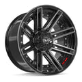 4PLAY 4P08 20x10 6x135 + 6x139.7 -18et Gloss Black Brushed with Tinted Clear Wheel