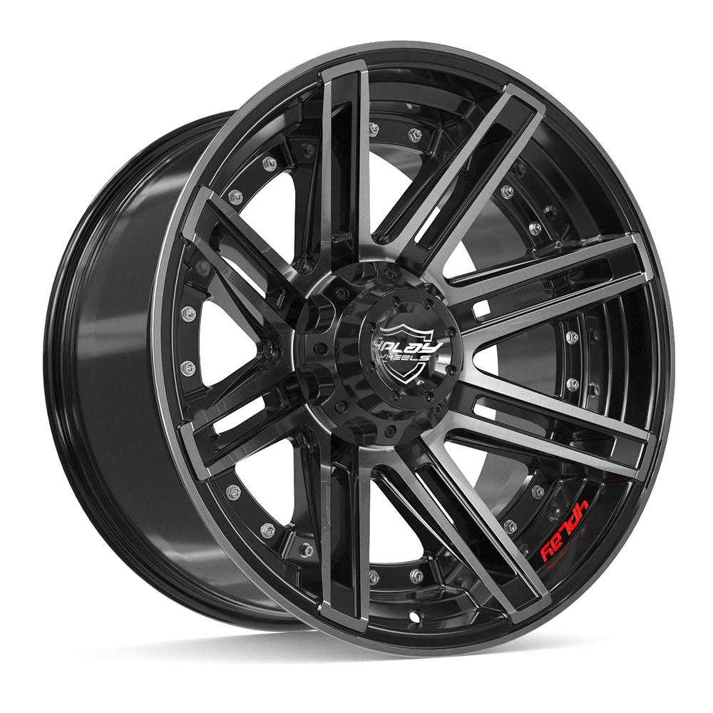 4PLAY 4P08 20x10 6x135 + 6x139.7 -18et Gloss Black Brushed with Tinted Clear Wheel