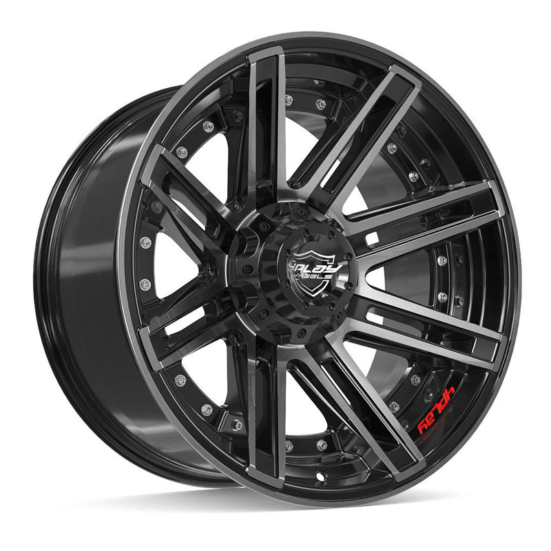 4PLAY 4P08 20x10 6x135 + 6x139.7 -18et Gloss Black Brushed with Tinted Clear Wheel