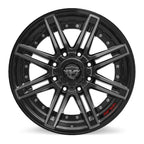 4PLAY 4P08 20x10 8x170 -24et Gloss Black Brushed with Tinted Clear Wheel - View 2