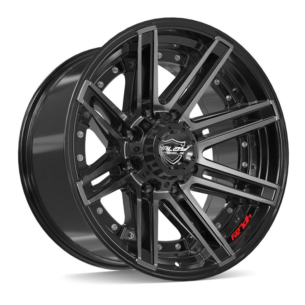 4PLAY 4P08 20x10 8x170 -24et Gloss Black Brushed with Tinted Clear Wheel