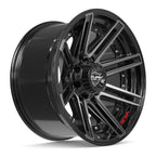 4PLAY 4P08 20x10 8x170 -24et Gloss Black Brushed with Tinted Clear Wheel - View 3