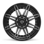 4PLAY 4P08 22x10 8x180 -24et Gloss Black Brushed with Tinted Clear Wheel - View 2