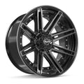 4PLAY 4P08 22x10 8x180 -24et Gloss Black Brushed with Tinted Clear Wheel