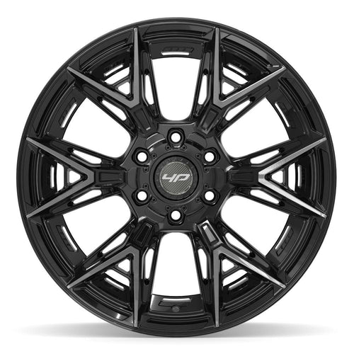 4PLAY 4P40 20x10 6x135 + 6x139.7 -18et Gloss Black Brushed with Tinted Clear Wheel - View 2