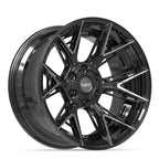 4PLAY 4P40 20x10 6x135 + 6x139.7 -18et Gloss Black Brushed with Tinted Clear Wheel