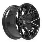 4PLAY 4P40 20x10 6x135 + 6x139.7 -18et Gloss Black Brushed with Tinted Clear Wheel - View 3