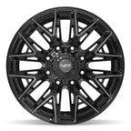 4PLAY 4P40 20x10 8x170 -18et Gloss Black Brushed with Tinted Clear Wheel - View 2
