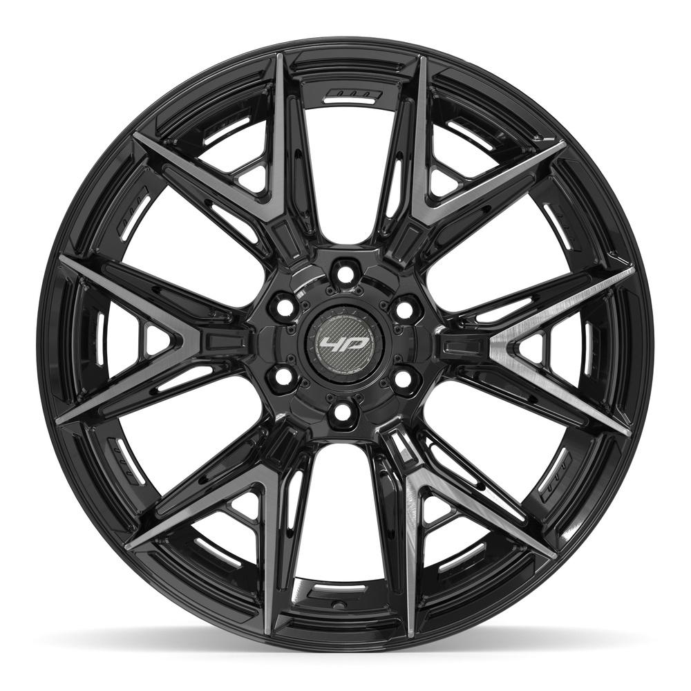 4PLAY 4P40 22x10 6x135 + 6x139.7 -18et Gloss Black Brushed with Tinted Clear Wheel - View 2