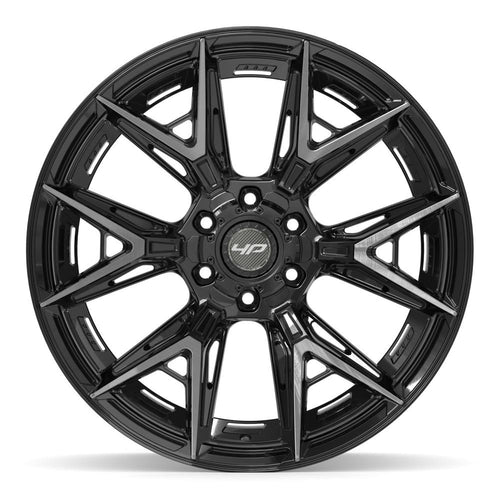 4PLAY 4P40 22x10 6x135 + 6x139.7 -18et Gloss Black Brushed with Tinted Clear Wheel - View 2