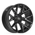 4PLAY 4P40 22x10 6x135 + 6x139.7 -18et Gloss Black Brushed with Tinted Clear Wheel