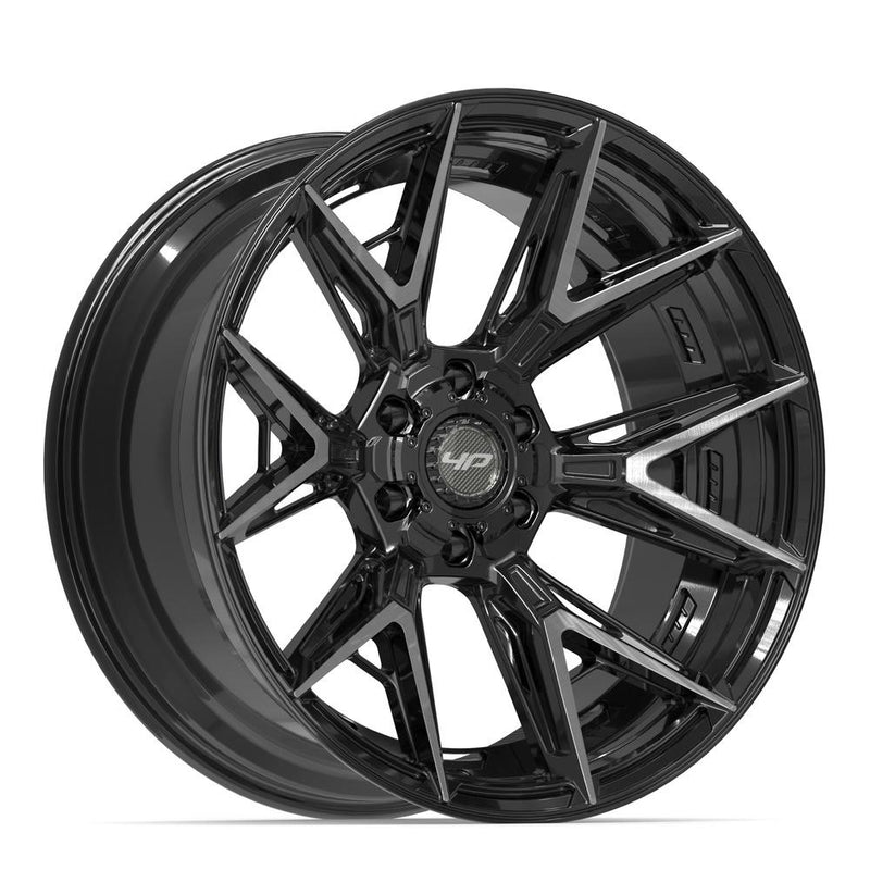 4PLAY 4P40 22x10 6x135 + 6x139.7 -18et Gloss Black Brushed with Tinted Clear Wheel