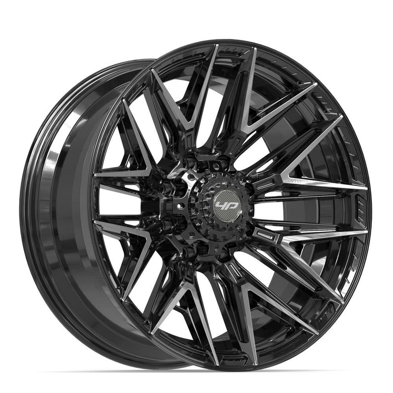 4PLAY 4P40 22x10 8x170 -18et Gloss Black Brushed with Tinted Clear Wheel