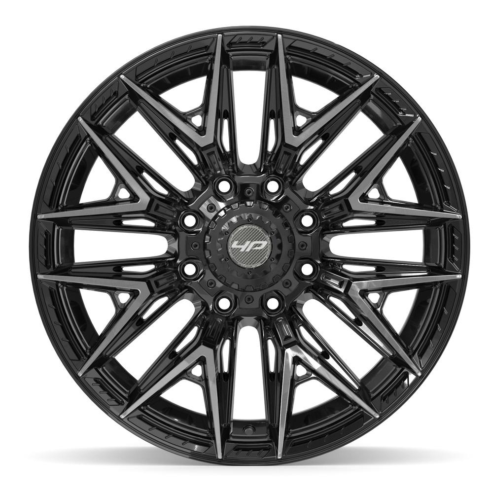 4PLAY 4P40 22x10 8x180 -18et Gloss Black Brushed with Tinted Clear Wheel - View 2