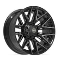 4PLAY 4P40 22x10 8x180 -18et Gloss Black Brushed with Tinted Clear Wheel