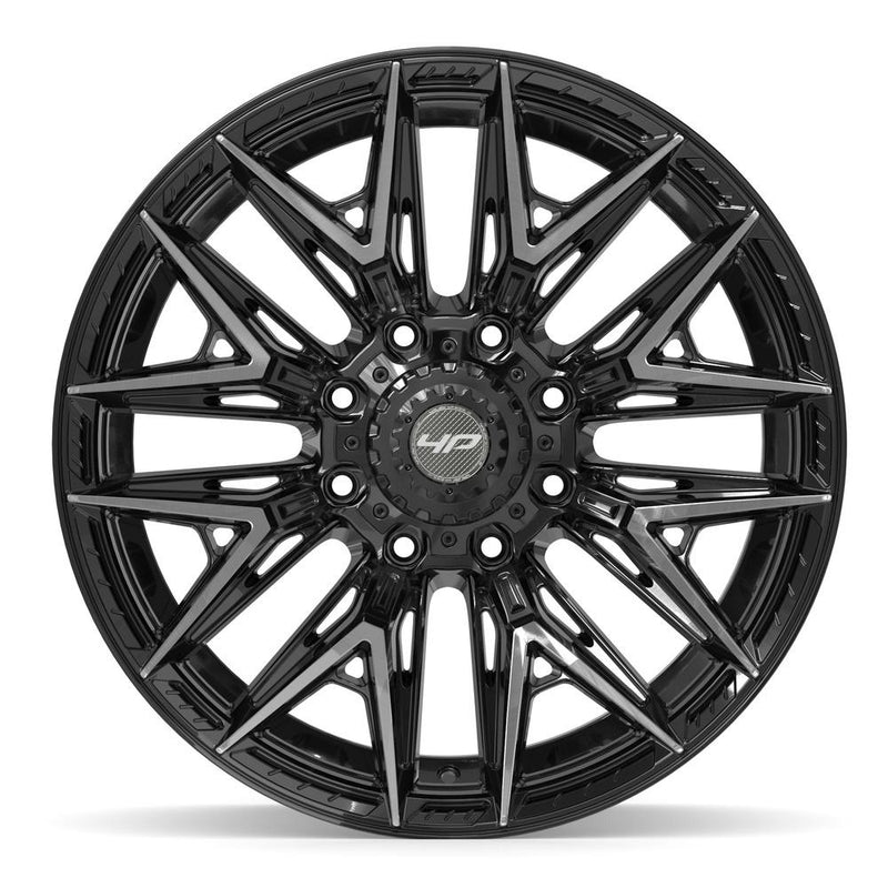 4PLAY 4P40 22x10 8x165.1 -18et Gloss Black Brushed with Tinted Clear Wheel - View 2