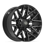 4PLAY 4P40 22x10 8x165.1 -18et Gloss Black Brushed with Tinted Clear Wheel