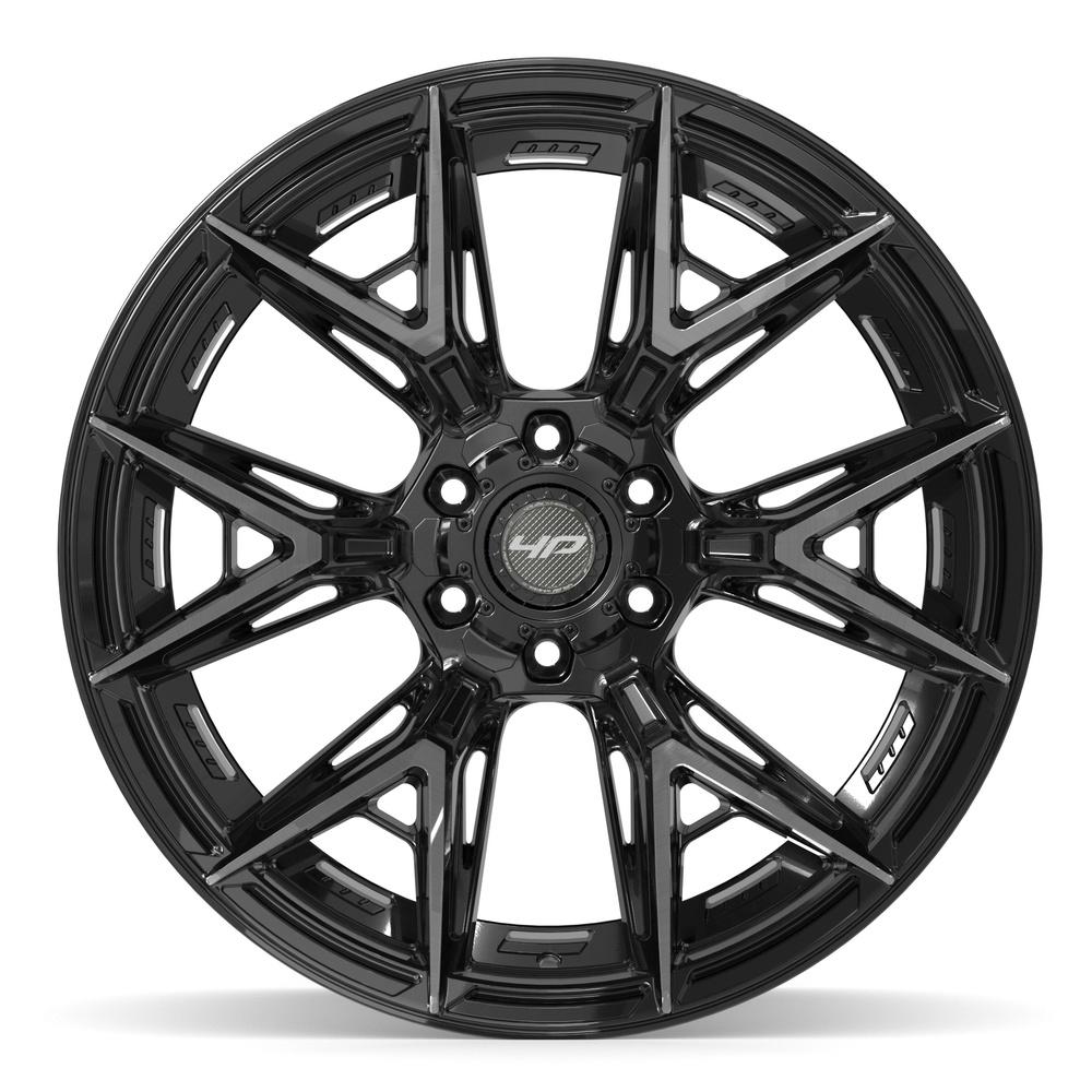 4PLAY 4P40 22x12 6x135 + 6x139.7 -44et Gloss Black Brushed with Tinted Clear Wheel - View 2