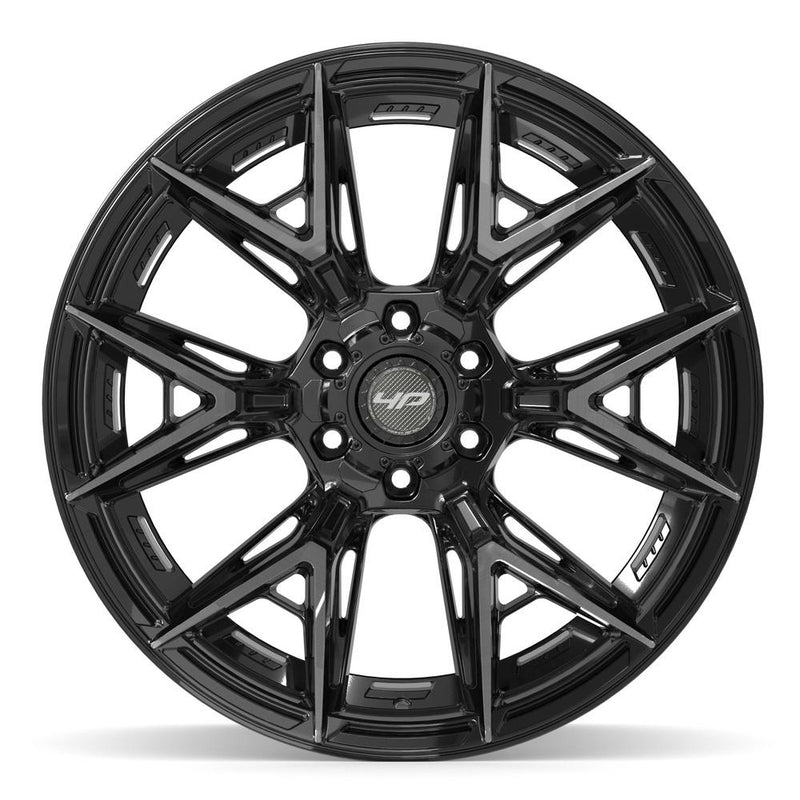 4PLAY 4P40 22x12 6x135 + 6x139.7 -44et Gloss Black Brushed with Tinted Clear Wheel - View 2