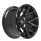 4PLAY 4P40 22x12 6x135 + 6x139.7 -44et Gloss Black Brushed with Tinted Clear Wheel - View 3