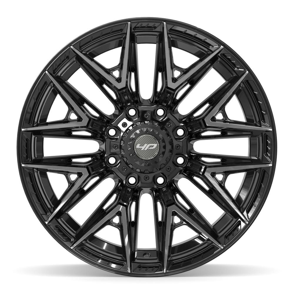 4PLAY 4P40 22x12 8x180 -44et Gloss Black Brushed with Tinted Clear Wheel - View 2