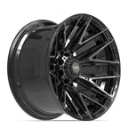 4PLAY 4P40 22x12 8x180 -44et Gloss Black Brushed with Tinted Clear Wheel - View 3
