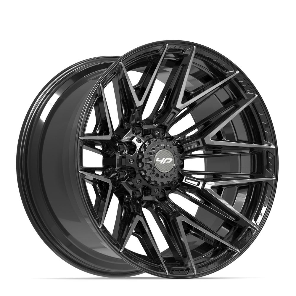 4PLAY 4P40 22x12 8x165.1 -44et Gloss Black Brushed with Tinted Clear Wheel