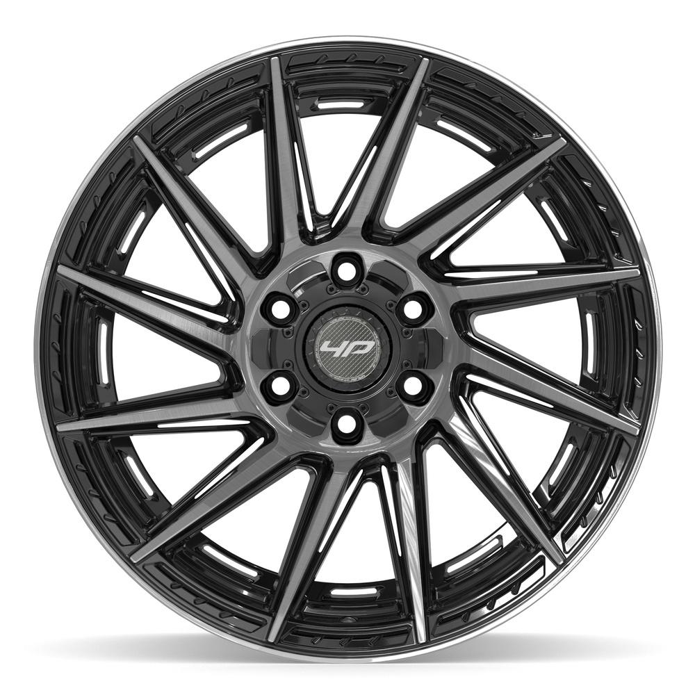 4PLAY 4P42 20x10 6x135 + 6x139.7 -18et Gloss Black Brushed with Tinted Clear Wheel - View 2