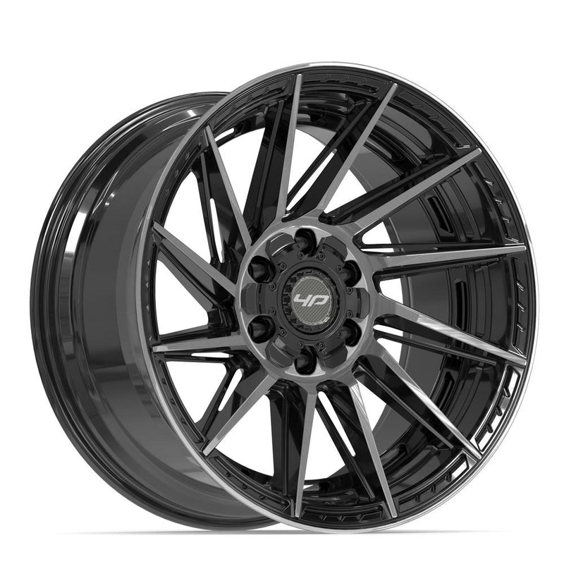 4PLAY 4P42 20x10 6x135 + 6x139.7 -18et Gloss Black Brushed with Tinted Clear Wheel
