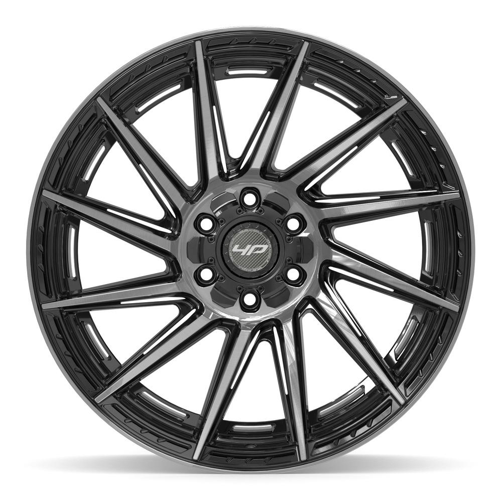 4PLAY 4P42 22x10 6x135 + 6x139.7 -18et Gloss Black Brushed with Tinted Clear Wheel - View 2