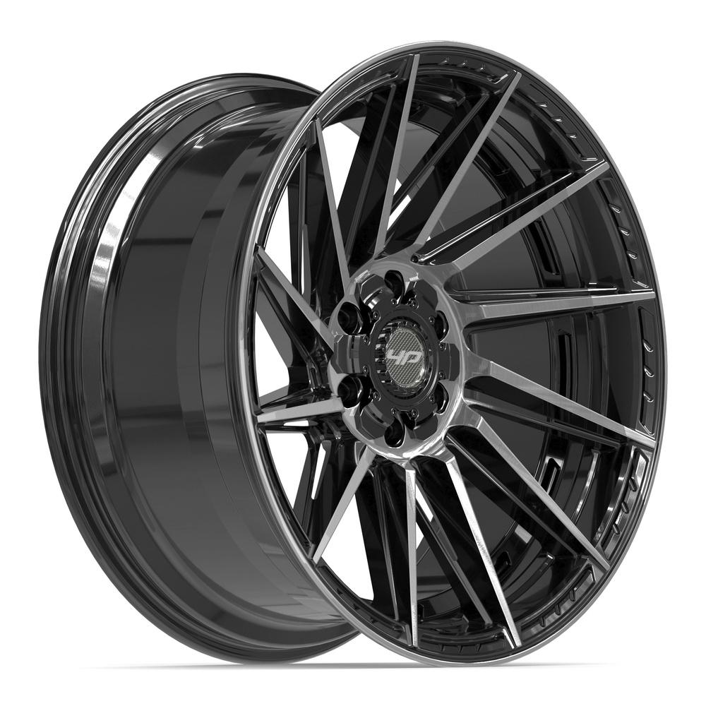 4PLAY 4P42 22x10 6x135 + 6x139.7 -18et Gloss Black Brushed with Tinted Clear Wheel - View 3