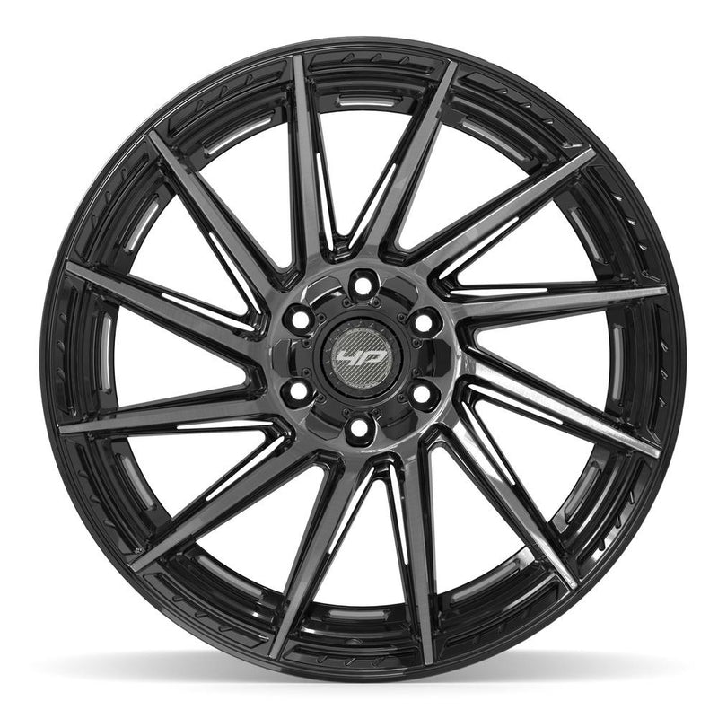 4PLAY 4P42 22x12 6x135 + 6x139.7 -44et Gloss Black Brushed with Tinted Clear Wheel - View 2